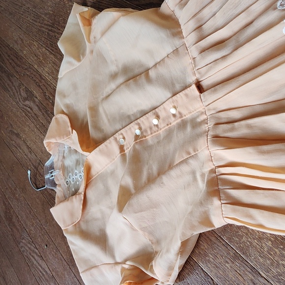 Charming Peach and Mint Vintage Dresses size M based on measurements - Picture 5 of 14